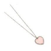 Ogrlica Carat Shop Barbie - rožnato emajlirano srce s kristali (BMN00003)