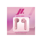 SBS Twin Music Hero bežicne slušalice, roza