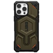 Ovitek UAG Monarch Pro Kevlar Mag za iPhone 16 Pro Max - kevlar element green