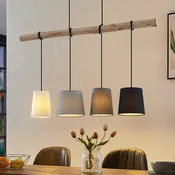 Obesek Lindby Hinai, črna/siva/bela, tekstil, 116cm - Dnevna soba/jedilnica - Skandinavski - Svetel les, črna, siva, bela - Tkanine/tekstil
