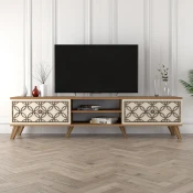 Hanah Home TV komoda Class, 180 cm, Krem-orah