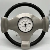 Casa Padrino designer luxury table clock vintage steering wheel with stand - noble & magnificent - table clock -1B goods front glass is missing