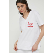 Pamucna majica Love Moschino boja: bijela