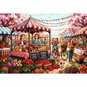 Alipson Puzzle - Puzzle Lokalni med in tulipani Pomladni kmetje - 1 000 kosov