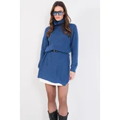 Trend Alaçati Stili Pulover modra
