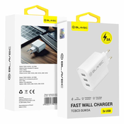 BLAVEC BC3 STENSKI POLNILEC - 3xUSB - 3A (TCBC3-3UW3A) BEL