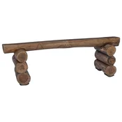 Vidaxl klop Naravna 110 x 30 x 34 cm Trden tikov les