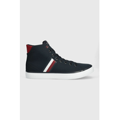 Tenisice Tommy Hilfiger TH HI VULC STRIPES MESH za muškarce, boja: tamno plava, FM0FM04948