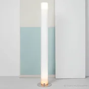 FLOS Stylos talna svetilka v obliki valja, višina 200 cm - Dnevna soba/jedilnica - Dizajn - opalno bela, srebrna - Plastika