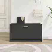 Klupa za cipele crna 80x24x45 cm, inženjerski drvo