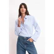 Trendyol Bluza golobje modra/bela