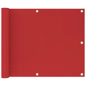Vidaxl Balkonsko platno rdeče 75x500 cm HDPE