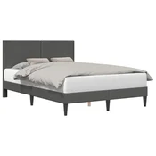 Vidaxl Konstrukcija postelje Temno siva 160 x 200 cm Žametna tkanina