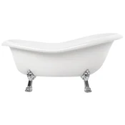 Casa Padrino Art Nouveau bathtub white/silver 168 cm - Freestanding retro style bathtub