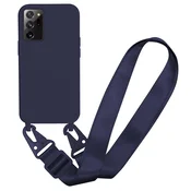 Silikonski ovitek s trakom Bigcousin za Samsung Note 20 Ultra 5G – modra