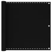 Balkonski zastor crni 90 x 300 cm HDPE