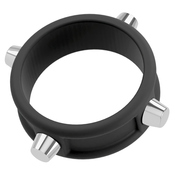 Rebel Cock Ring with Studs Black