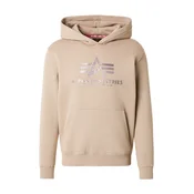 ALPHA INDUSTRIES Majica Carbon pesek/temno rjava/bela
