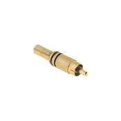 CABLETECH RCA konektor zlatni dvostruki crni prstenovi