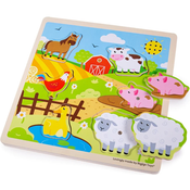 Bigjigs Toys Sestavljanka z zvokom Kmetija