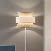 Luce Ambiente Design Stojna svetilka Gazebo, naravna/bež, višina 147 cm, ratán/tkanina - Dnevna soba/jedilnica - naravna, bež, črna - Les