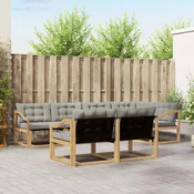 Set vanjskih sofa 7 kom. Bijela i svjetlosiva