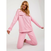 Pink two-piece casual set