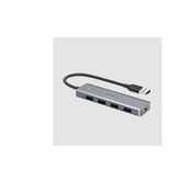 Ugreen CM219 USB HUB adapter 4x USB 3.2 / Micro USB, siva