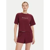 KARL LAGERFELD Pižama A4W45012 Bordo rdeča Regular Fit