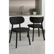 HANAH HOME Set stolica (6 delova) Toldy Anthracite Black