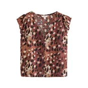 Next Bluza rjava / rjasto rjava / črna / bela