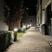 DOTLUX WAY LED podstavna svetilka višine 20 cm, 3.000K - Sodobni - siva - Kovina