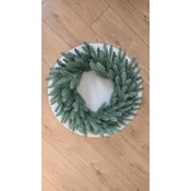 Božični venček 100% PE smreka 3D srebrno SKY 60 cm za dekoracijo kamina
