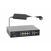 slomart SFG108 Industrijsko PoE Stikalo, 12-Portno