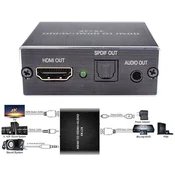 Xput HDMI razdelilnik (ekstraktor) za video HDMI in 3,5-milimetrski ali SPDIF zvok, podpora 5.1 DTS