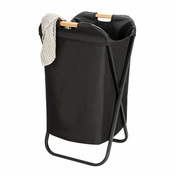 Črna zložljiva košara za perilo Wenko Bin