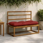 vidaXL Blazina za klop VIANEN 100% poliester Rdeča 100 x 50 x 12 cm