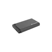 Transcend StoreJet 25CK3 zunanji okvir za 2,5" HDD/SSD, SATA III, USB 3.0, gumijasto ohišje, siva
