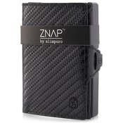 Slimpuro ZNAP, tanka denarnica, 12 kartic, predelek za kovance, 8 × 1,8 × 6 cm (Š × V × G), zaščita RFID (52-2DY3-PBS1)