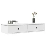 Zidna polica s ladicama bijela 100x37,5x19 cm izradeno drvo