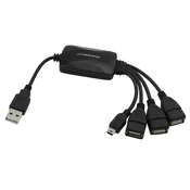 slomart vozlišče esperanza ea114 (4x usb 2.0; barva črna)