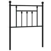 Vidaxl Kovinsko nadomestno vzglavje črno 75 cm