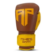 Polleo x AP Boxing Gloves Leather, Golden/Yellow - 14 oz