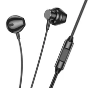 Hoco Žične ušesne slušalke z 3,5-mm priključkom Hoco M125, črne