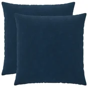 vidaXL Prevleka za blazino 2 pcs HEERLEN Modra 70 x 70 cm Mikrofibra