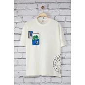 Trendyol Muška majica Tmnss25Ts00219, Krem
