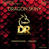 DR Strings Dragon Skin+ Coated Phospore Bronze Medium 13-56 Strune za akustično kitaro