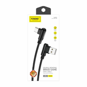 Foneng kotni kabel iz USB v USB-C foneng x70, 3a, 1m (črn)