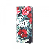 Havana Trendy Flower preklopna torbica Samsung Galaxy A32 A325 LTE - črno rdeča
