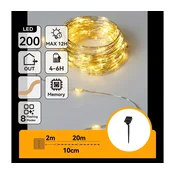 Aigostar - LED solarni lanac 200xLED/8 funkcija 22m IP65 topla bela 800 mAh